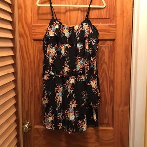 Off the shoulder floral romper